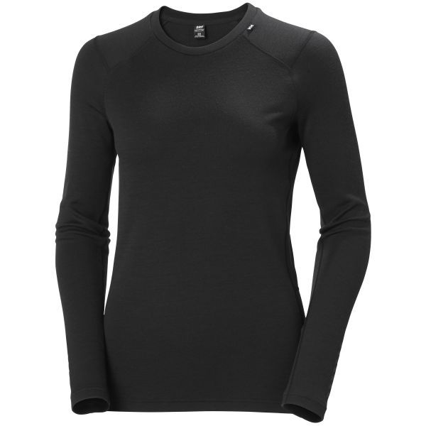Helly Hansen Womens LIFA Merino Midweight Crew - Black