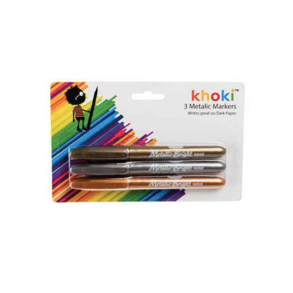 Khoki Stationary- Metallic Markers- Pack Of 2