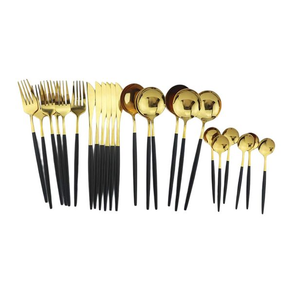 24Pcs Cutlery Stainless Steel Tableware Dinner Set