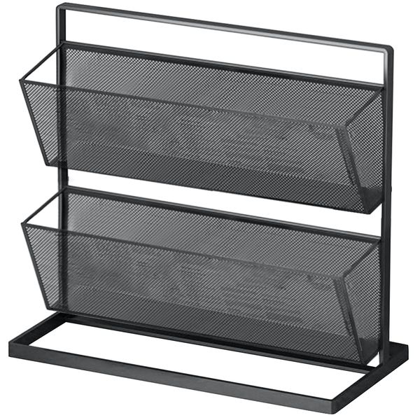Decor Desk Two Layer Metal Storage Organiser - 33cm