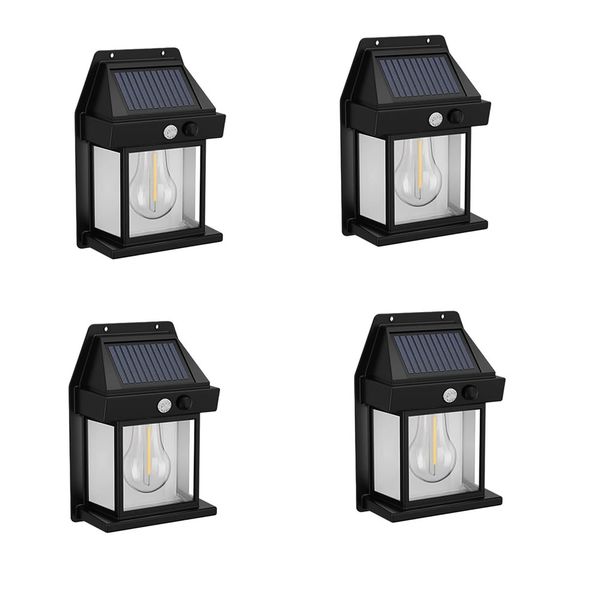 Set Of 4 Solar Charging Wall Outdoor Lamp PM-076
