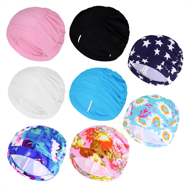 8 Pack High Stretch Swimming Cap One Size Solid Color Nylon Bandana