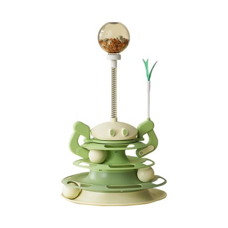Cat Ball Track Interactive Cat Treat Dispenser Toy Cat Food Puzzle Feeder Image