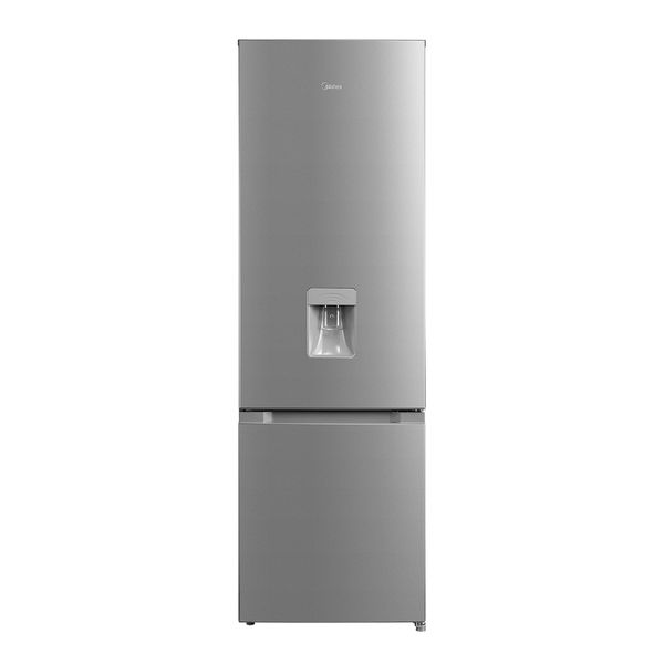 Midea 259L A+ Top Fridge Bottom Freezer Water Dispenser Stainless Steel