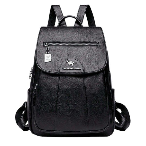 YINGSHANGSAISHU - Faux Leather Fashion Backpack - Black