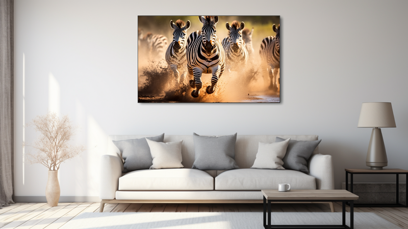 Canvas Wall Art - Zebra in Motion Abstract - HD0264