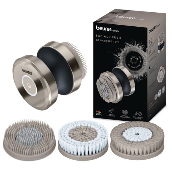 Beurer Facial Cleansing Brush FC 59 Rechargeable. Waterproof. 3 Brush Types