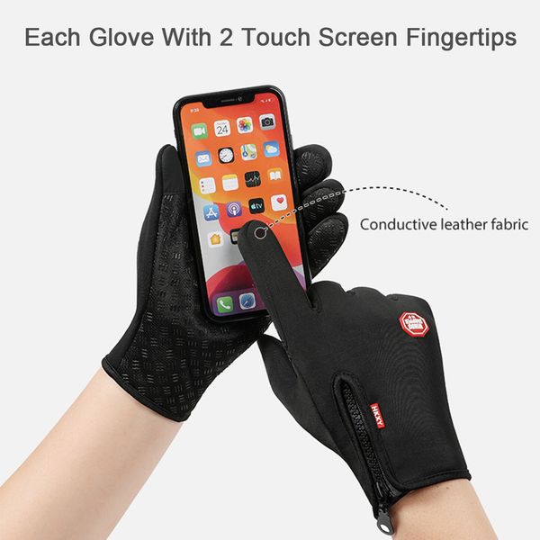 Cycling Gloves Anti-Slip Touchscreen Winter Glove for Men Women-L