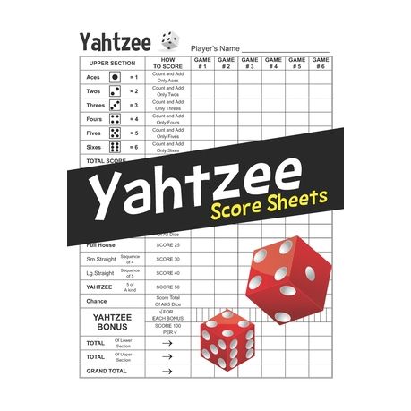yahtzee score sheets large 8 5 x 11 inches correct scoring instruction with clear printing yahtzee score cards dice board game yahtze buy online in south africa takealot com