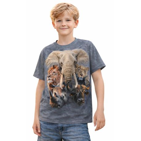 Kool Africa - Big 5 Animal Print - T-Shirt - Boys and Girls