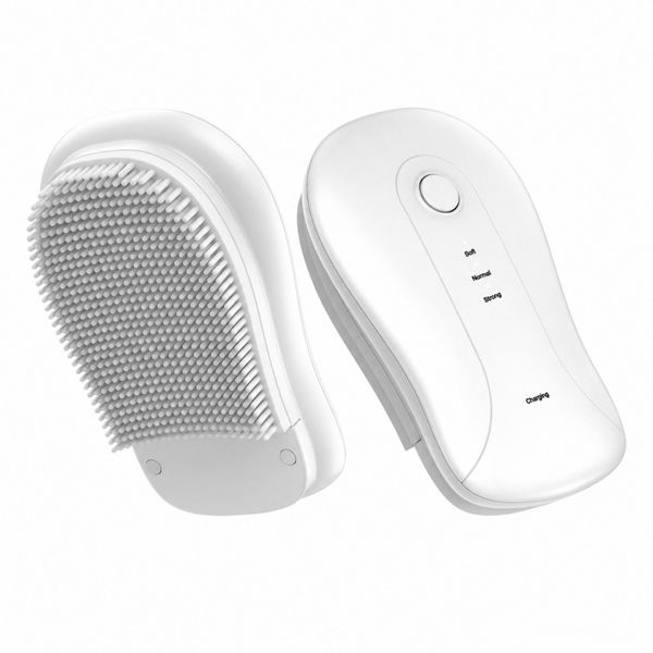 Handheld Soft-Bristle Bath Brush, Electric Scrubbing Massage Device