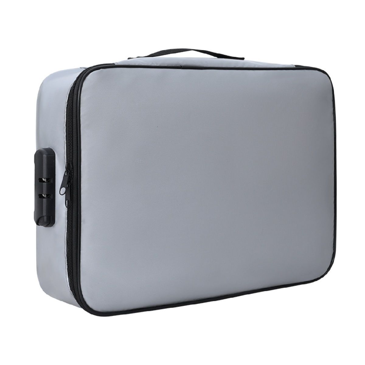 Secure Travel Document Organizer, Lockable Passport Holder - Grey