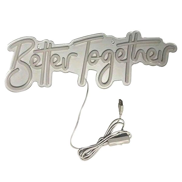 Better Together Wedding USB Neon Sign