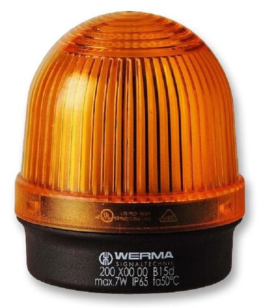 Werma (20030000) Beacon, Orange, Steady, 7W, 240VAC, IP65