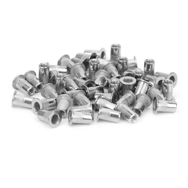 50Pieces Ribbed M5 Rivet Nuts (304SS)