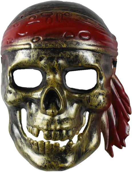 Pirate Skull Face Mask - Halloween &amp; Cosplay Costume Accessory