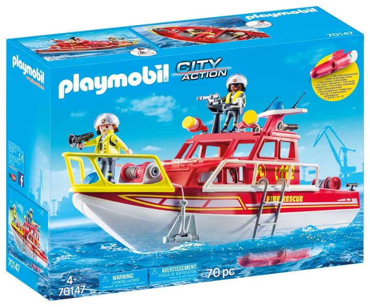 Playmobil Fire Rescue Boat 70147