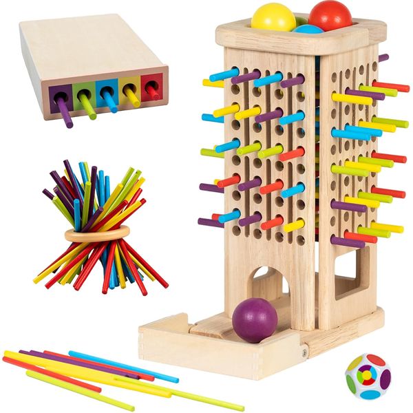 Wooden Stick Game for Kids Color Sorting &amp; Matching Educational Learning