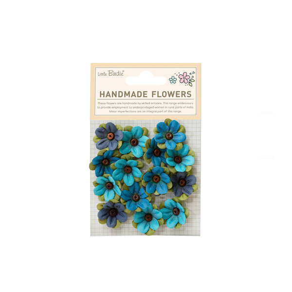 Handmade Flower - Juno Blue Sky 15pc