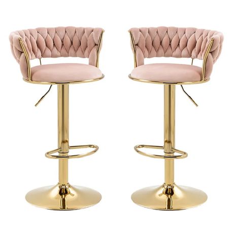 Set of 2 Velvet Swivel Luxury Bar Stools HZ882 Shop Today. Get