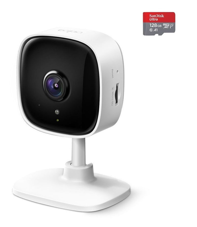 TPLink TAPO C110 With 128GB MicroSD Card Home Security WiFi Camera