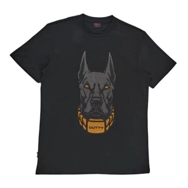 CUTTY Royce Bling Black Crew Neck T-Shirt