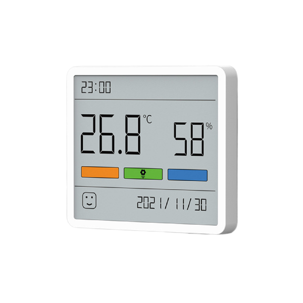 Mini Digital Thermometer with Temperature and Humidity Monitor - White
