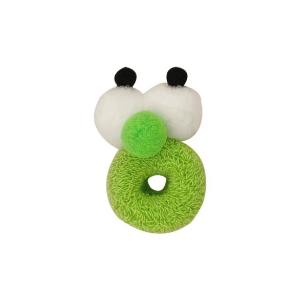 Cartoon Big-Eyed Towel Headband with Candy-Colored Hair Tie