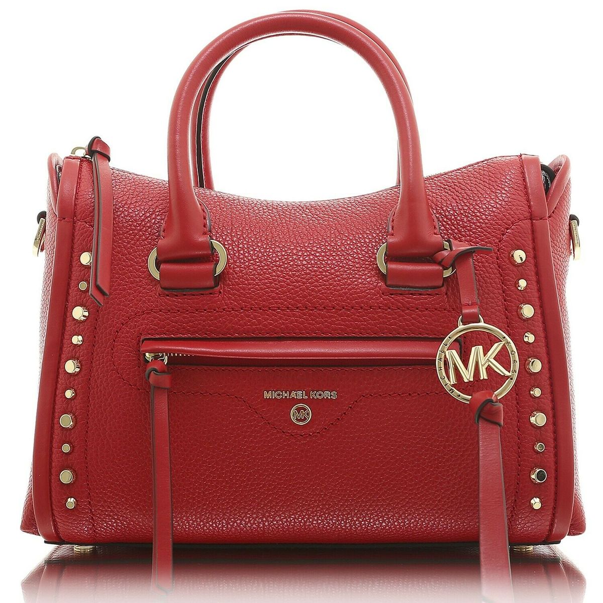 Michael Kors Carine Bright Red Leather Satchel | Buy Online in South ...