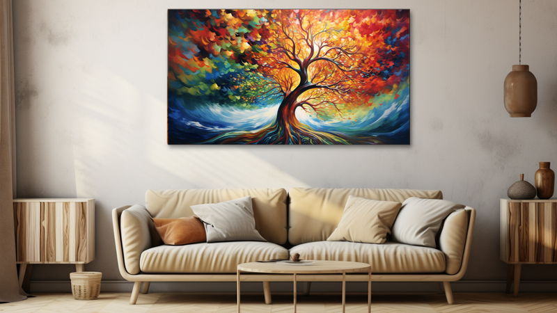 Canvas Wall Art - Chromatic Canopy Abstract - HD0199