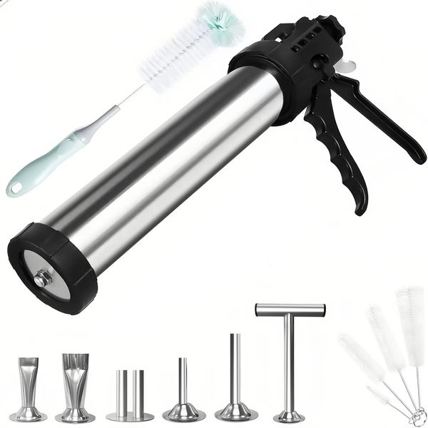 Jerky Gun Kit Stainless Steel Beef Jerky Gun, Perfect for Sausages