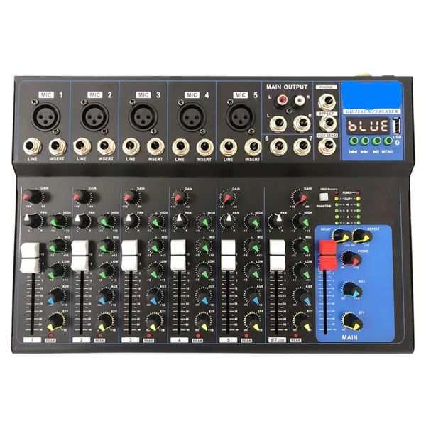 7 Channel Professional Mixing Console NO.Q-7L
