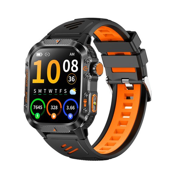 Black Orange Ht36 Gps Smartwatch Ip68 30M Bt Cal image