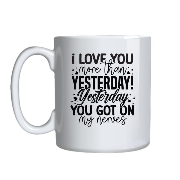 Nerves Coffee Mugs Trendy Funny Marriage Lovers Graphic Cup Present 046