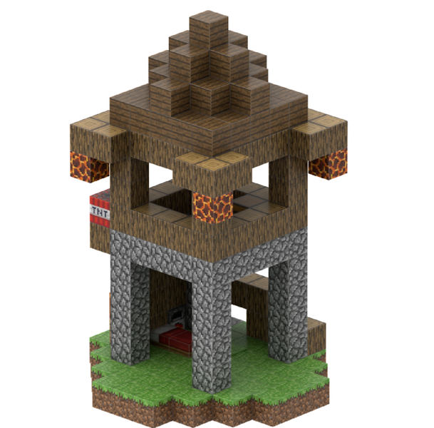 224pcs Magnetic Pixel Cube Blocks-Build Mine Magnet World-Castle
