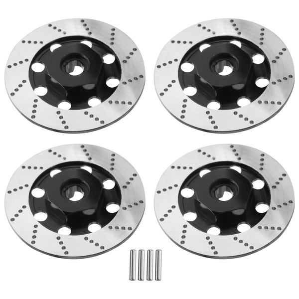 4Pcs Metal Brake Disc Hex Adapter For 1/10 Sakura D4 Rc Car Black