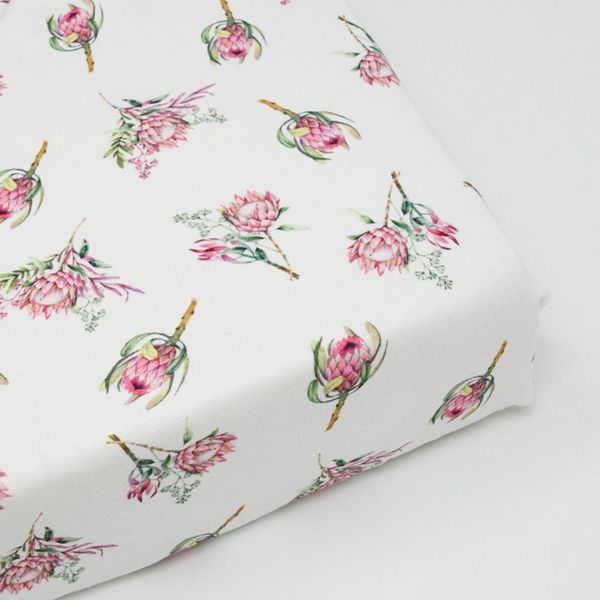 Moegs &amp; Me. - King Protea Cot Fitted Sheet -66x132cm