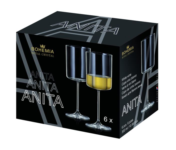 Bohemia Royal Crystal Anita White Glasses 6pk