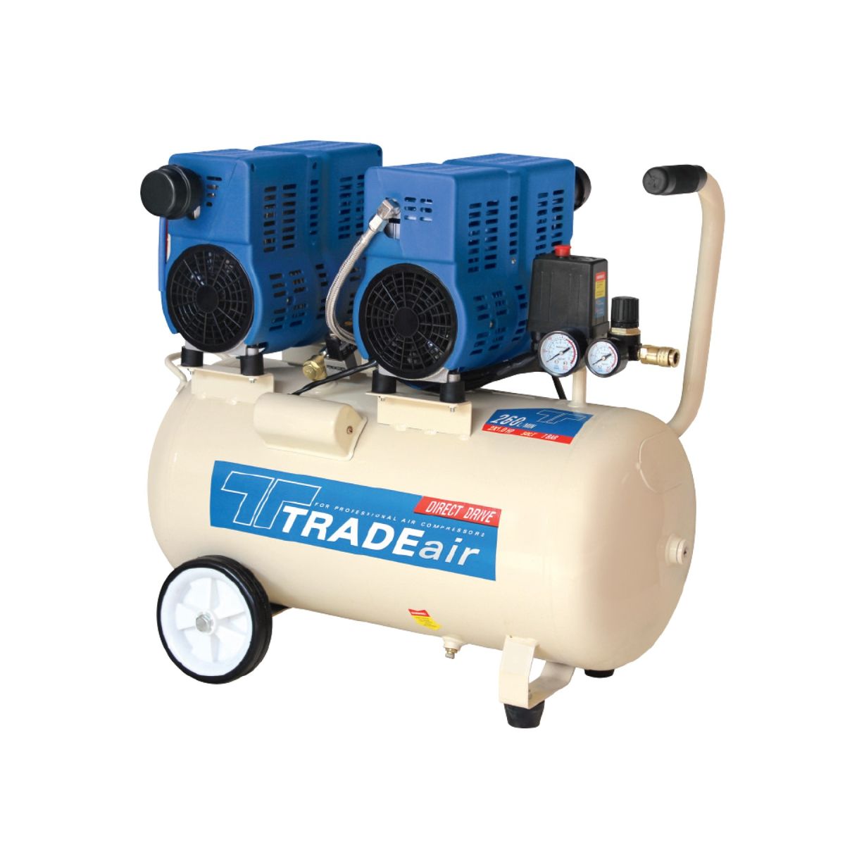 TradeAir - 50L 150kW 2HP Silent Oil Free Compressor | Buy Online in ...