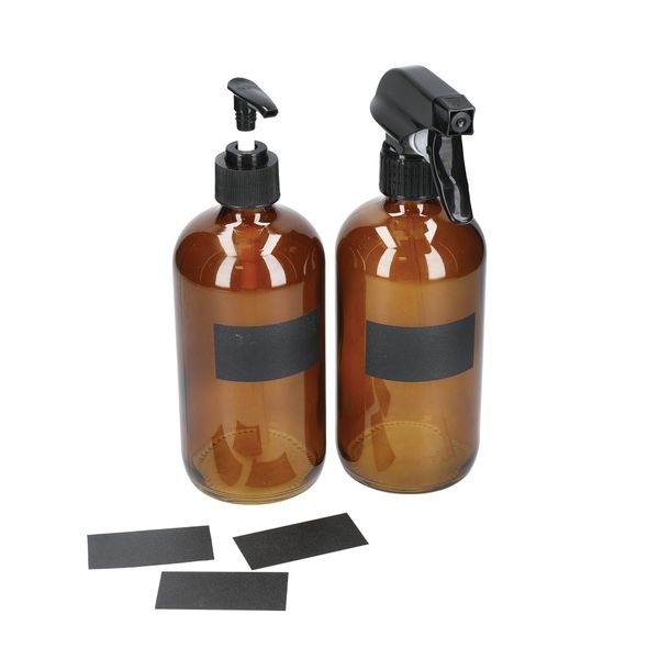 KitchenCraft Living Nostalgia Set of 2 Refillable Spray and Pump Bottles