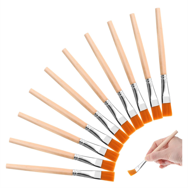 30 Pcs Flat Paint Brushes 3/4 Inch Wood Paint Brush Artist Craft