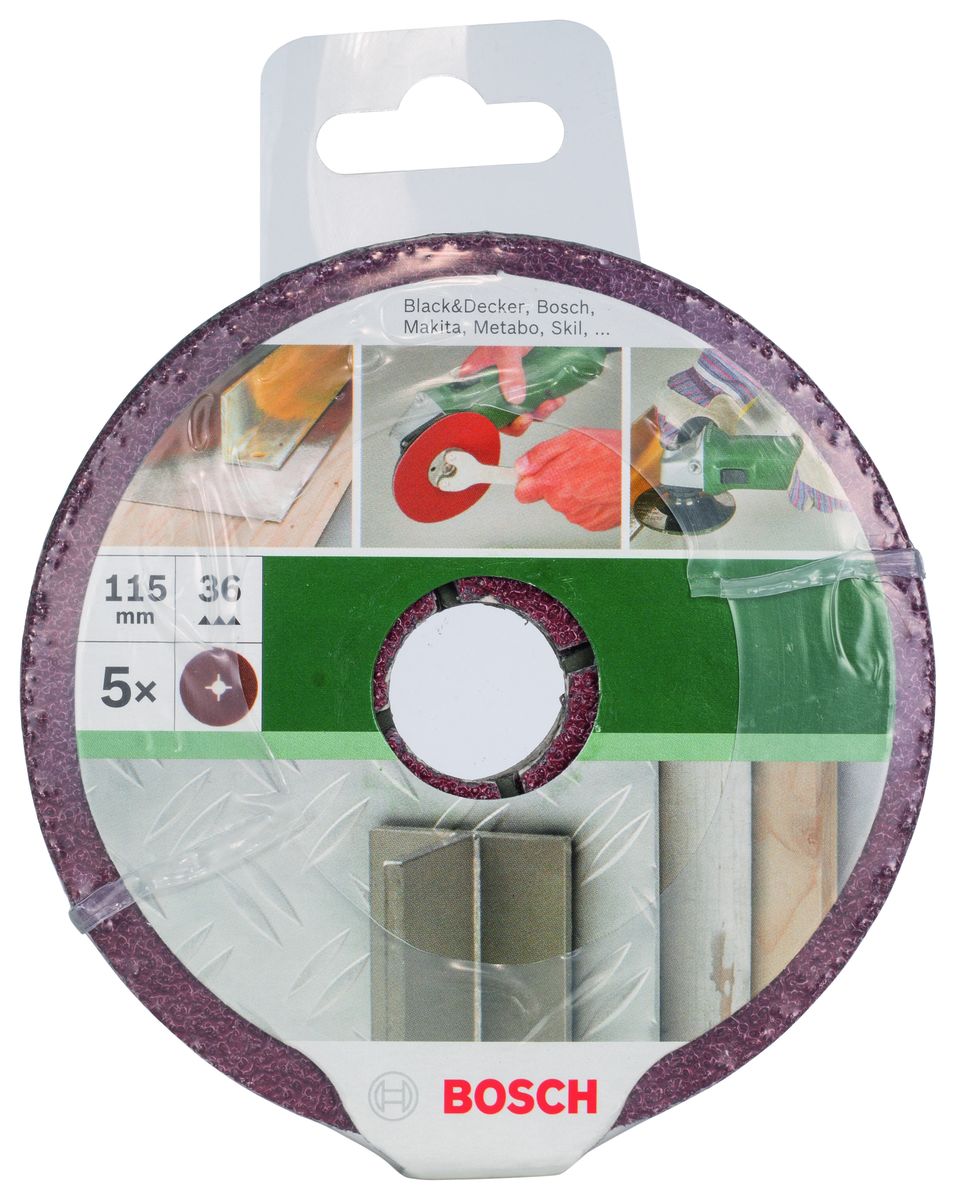 Fibre Sanding Disc for Angle Grinders, 115mm, 36, 5 Piece Shop Today