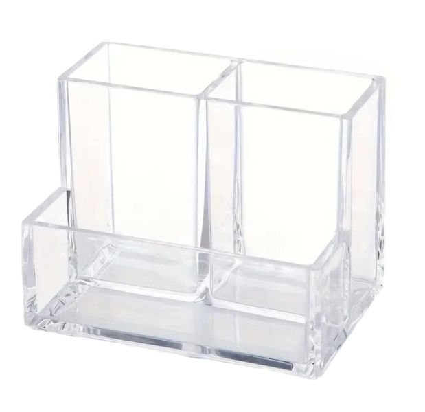 3-compartment Acrylic Makeup &amp; Stationery Organizer