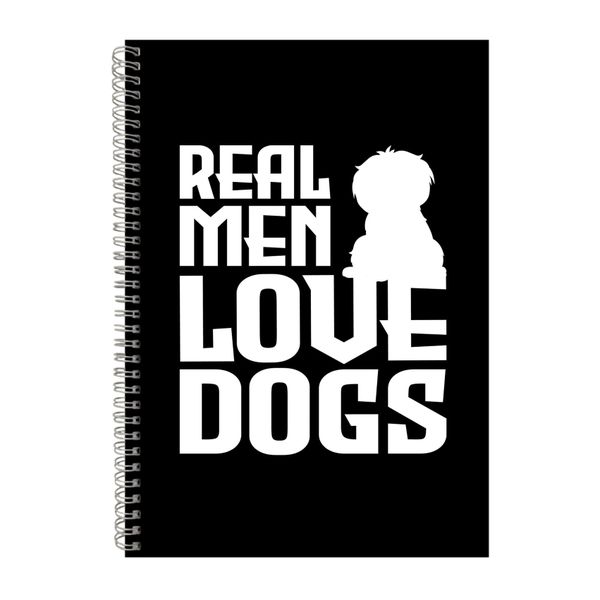 Real Men Love Dogs Notebook Pet Gift Idea A4 Notepad 126