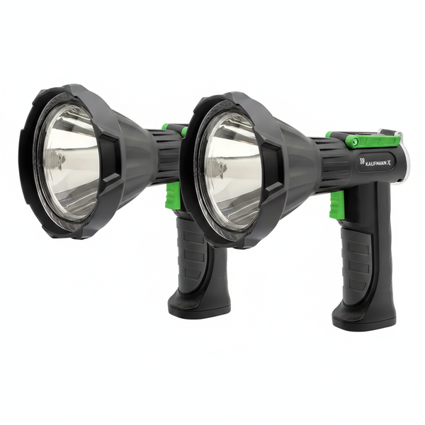 Kaufmann Rechargeable Spotlight 1800 for Outdoor Use 12V/220V - 2 Pack
