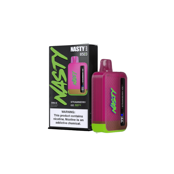 Nasty Bar 8500 Puff 5% Nic Strawberry Ice Rechargeable Disposable Vape