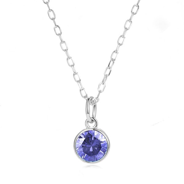 Crystalize 925 Silver February Birthstone Necklace with Swarovski® Crystal