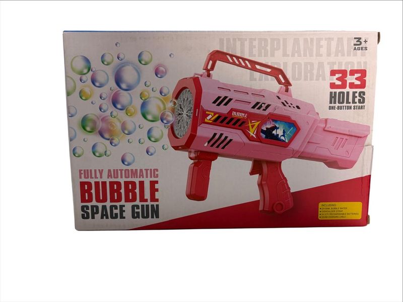 Bubble Space Gun 33 Holes - Pink