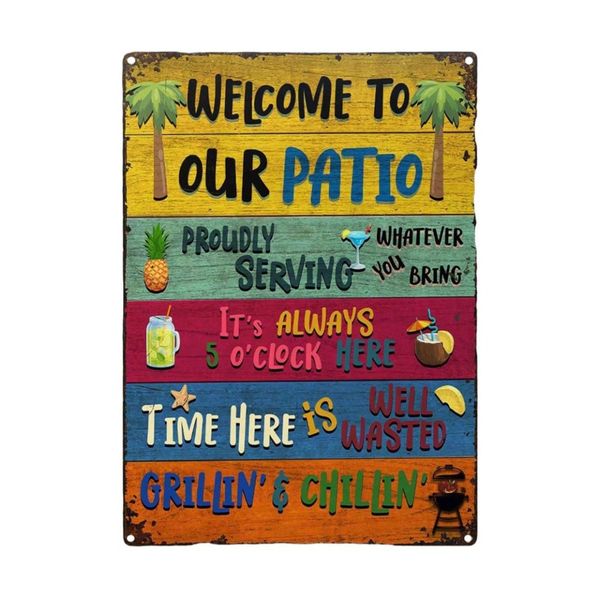 1pc Vintage Witch House Metal Tin Sign