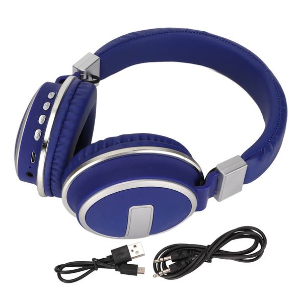 LX510 BT Bluetooth Headset Folding Music Headphones for PC Phone Blue